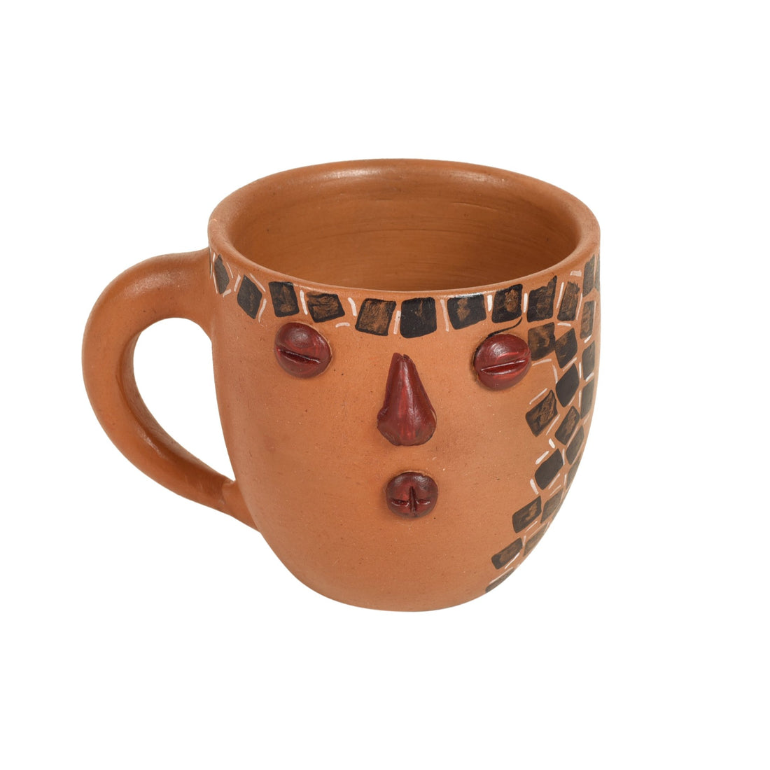 Knosh-B Earthen Cups with Tribal Motifs (Set of 4)