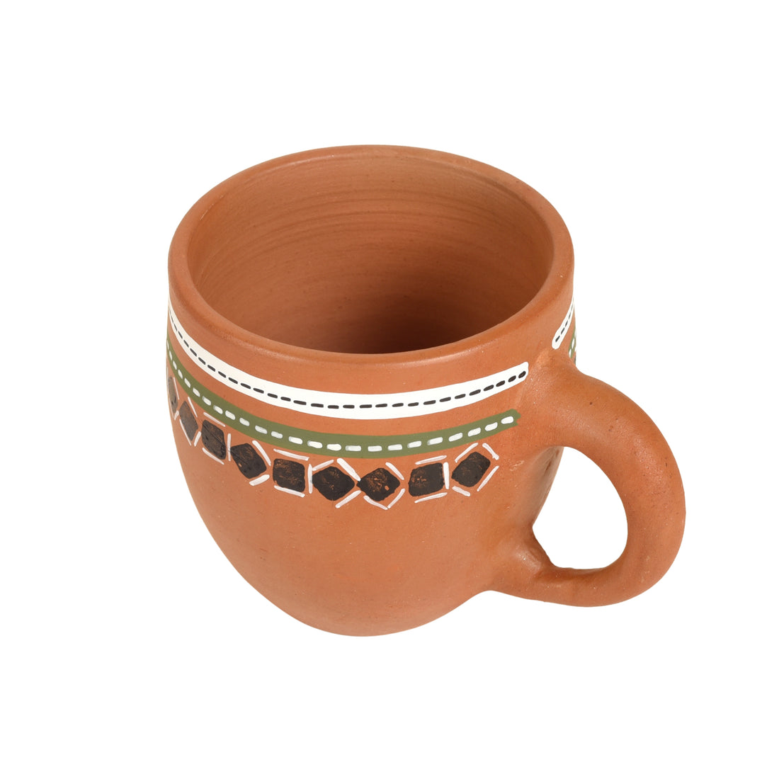 Knosh-L Earthen Cups with Tribal Motifs (Set of 6)