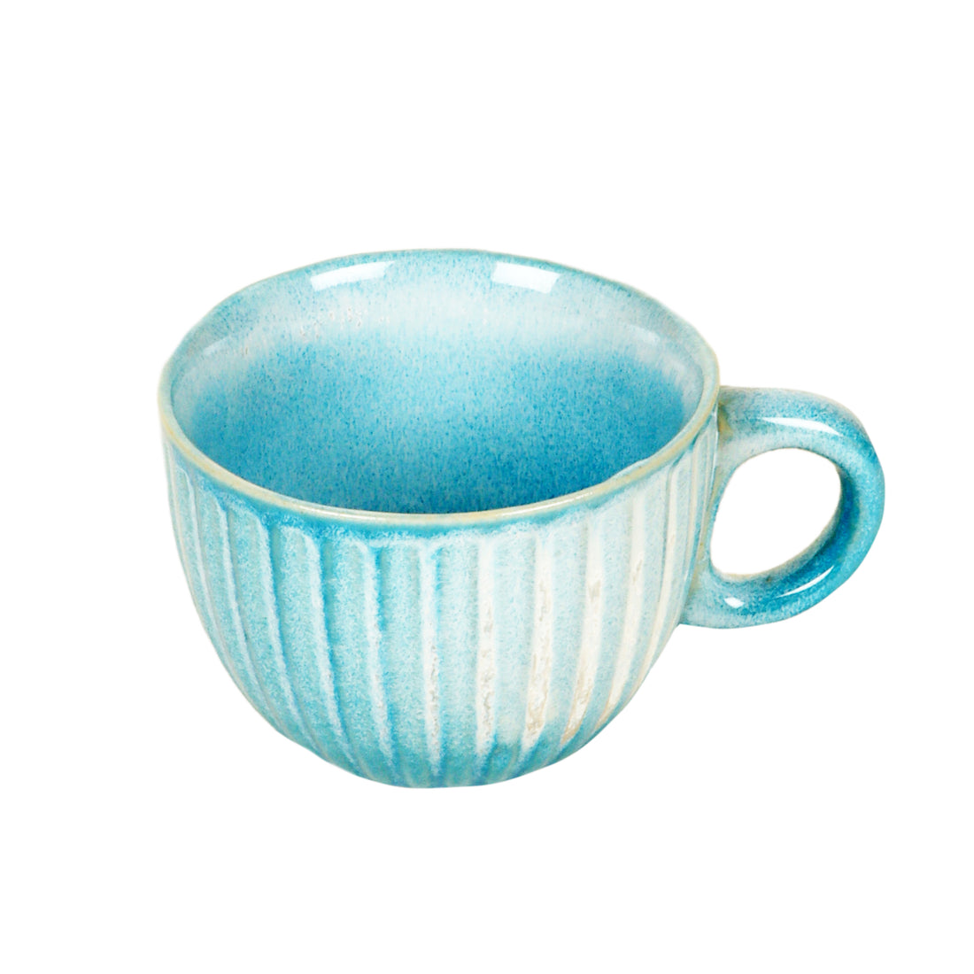 Cyan Blue Tea Cups Set of 6