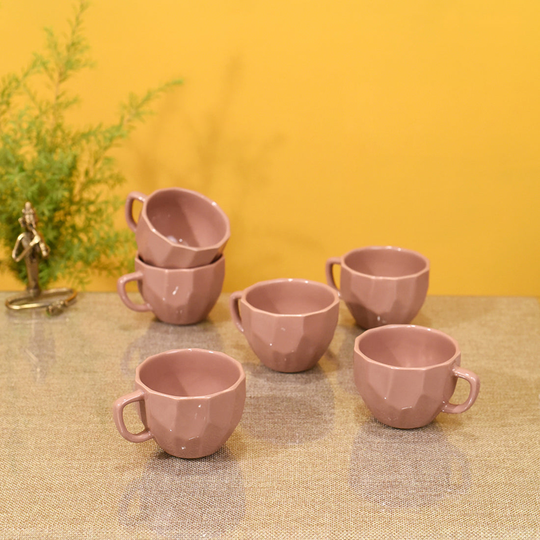 Peachy Dents Tea Cups Set of 6