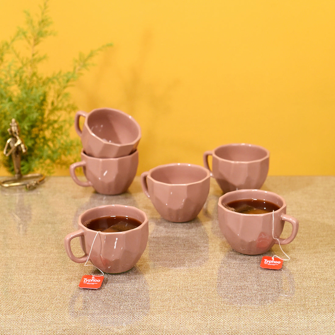 Peachy Dents Tea Cups Set of 6