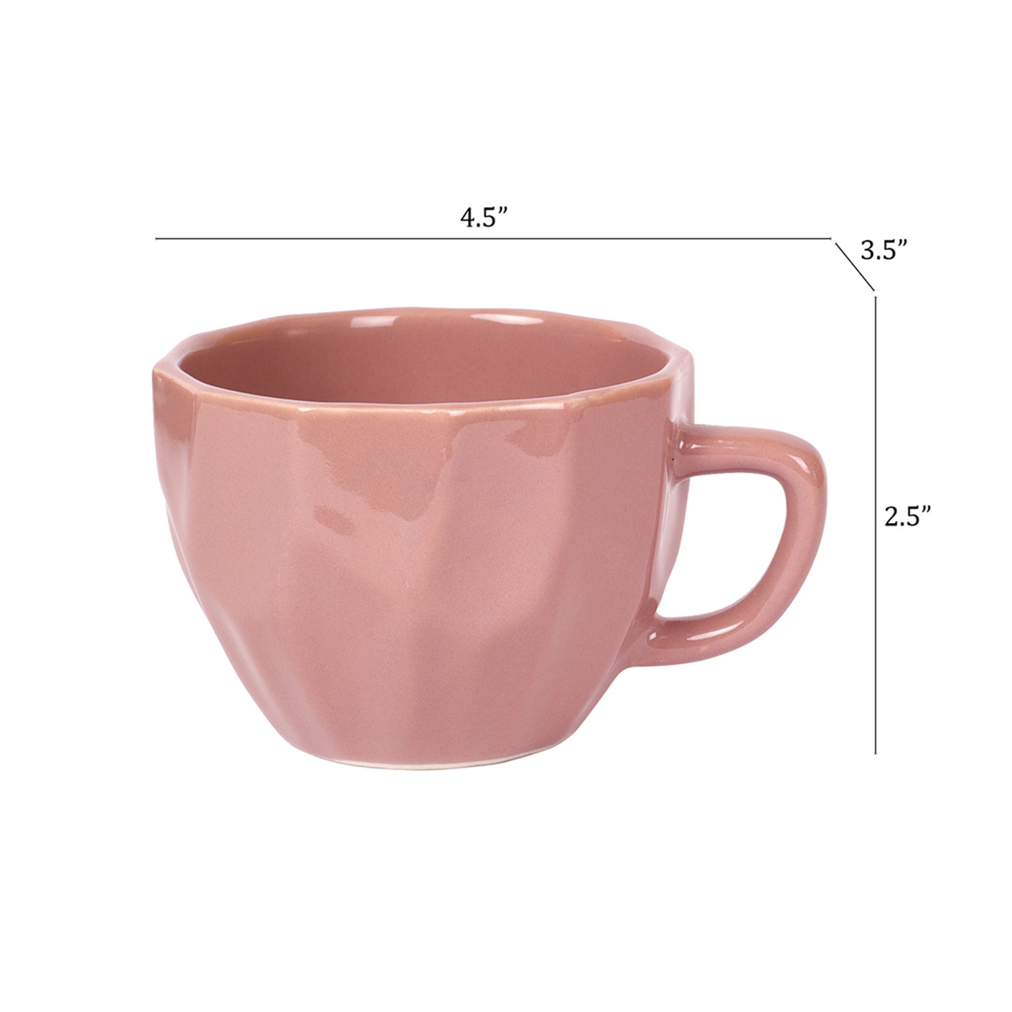 Peachy Dents Tea Cups Set of 6