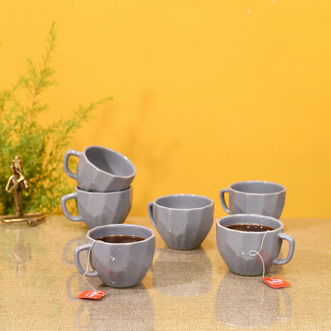 Smokey Dent Tea Cups Set of 6