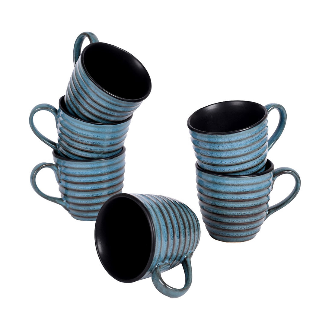 Cup Ceramic Blue (Set of 6) (4x3x3)