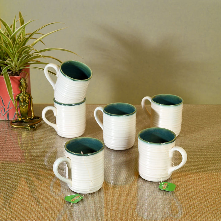 White Dove Tea Cups Set of 6