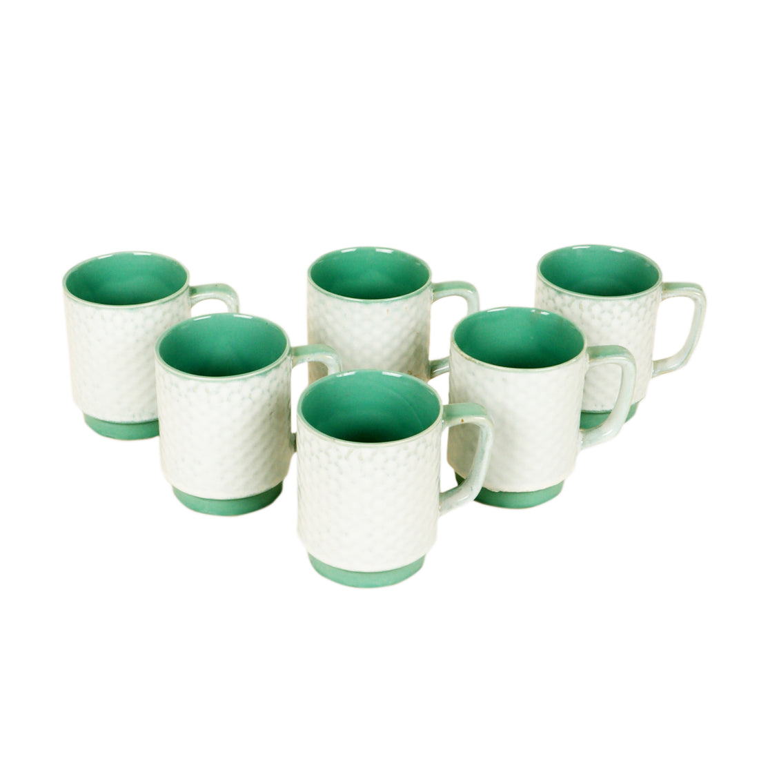 White Pearl Tea Cups Set of 6