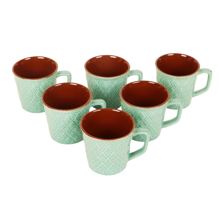 Mint Green Tea Cups Set of 6