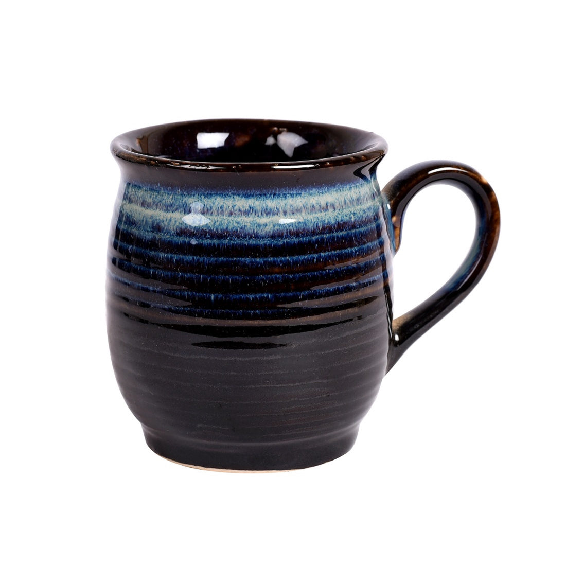 Cup Ceramic Dark Blue (Set of 6) (4x2.6x3.1)