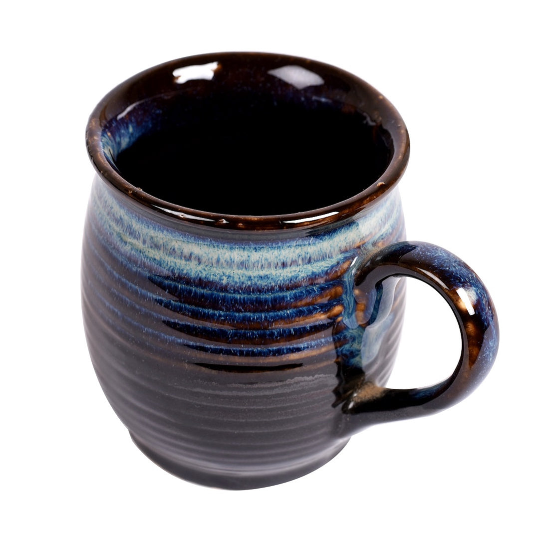 Cup Ceramic Dark Blue (Set of 6) (4x2.6x3.1)