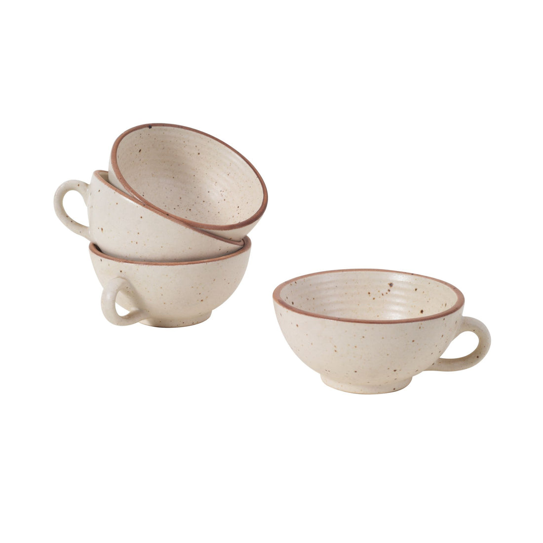 Elysian white soup bowls SET OF 4 (5.5x4.6x2.2)