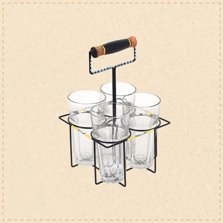 Artisanal Elegance Beverage Glass Holder