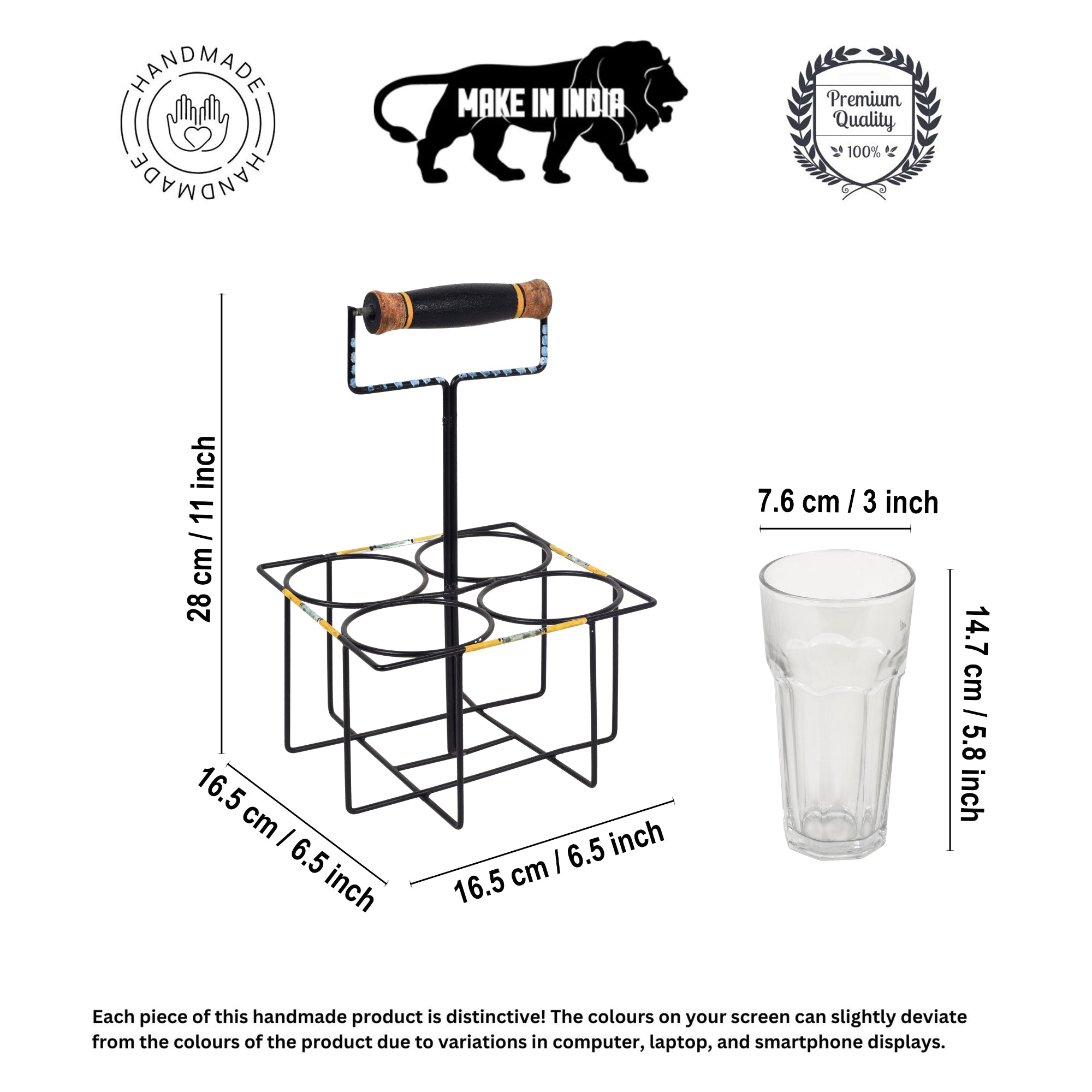 Artisanal Elegance Beverage Glass Holder