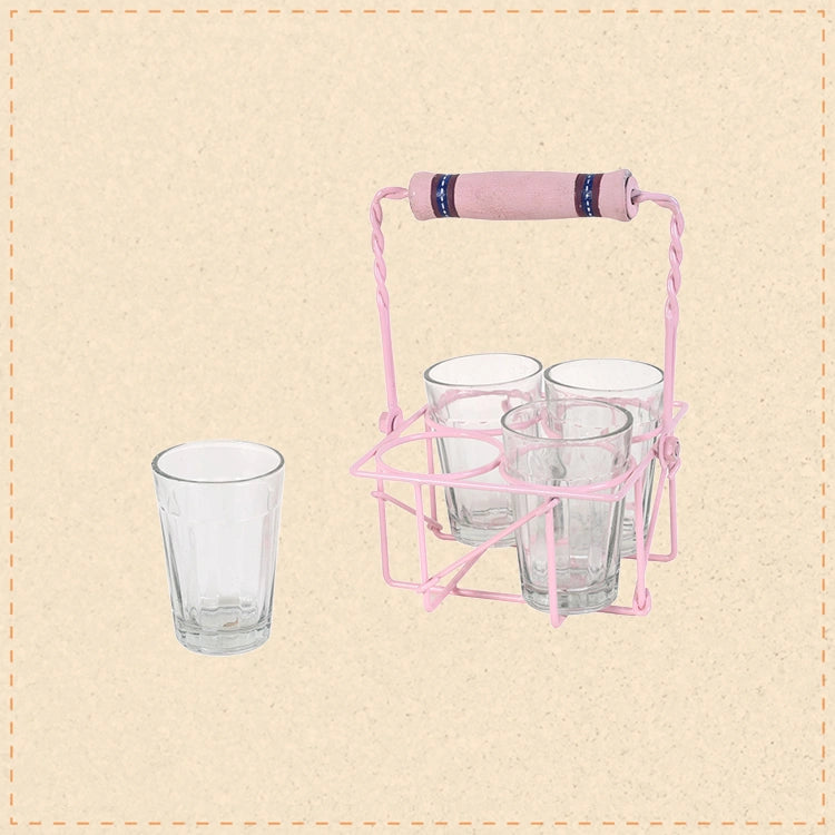 Cutting chai in blush pink SET OF 4 (6x5x7.5)