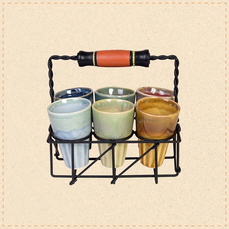 Chai Garam Cutting Chai Set of 6 Cups (2.5x2.5x4)