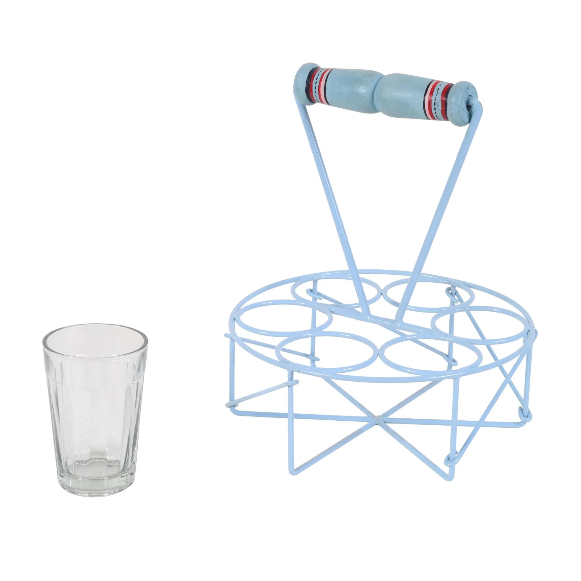 Cutting chai in sky blue SET OF 6 (7.2x7.2x8.5)