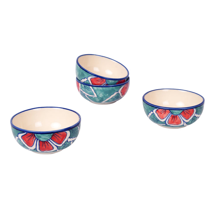 Flowers of Ecstasy Sweet Bowls Set of 4, Arctic