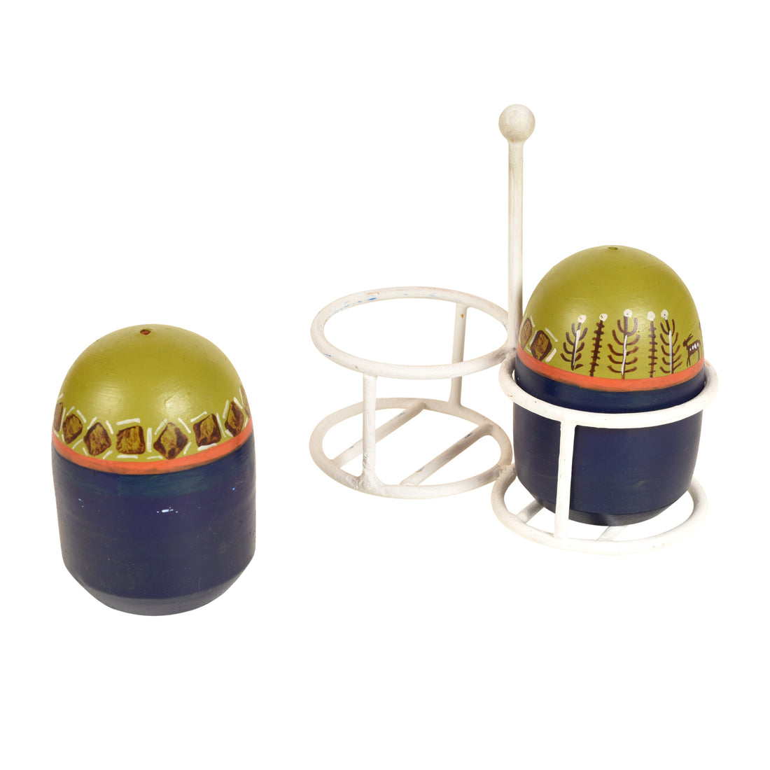 Oggy Salt n Pepper Dispensers with Metal Stand