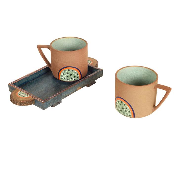 Desert Sand Breakfast Cups and Tray S03 (10.5x5x4.5)