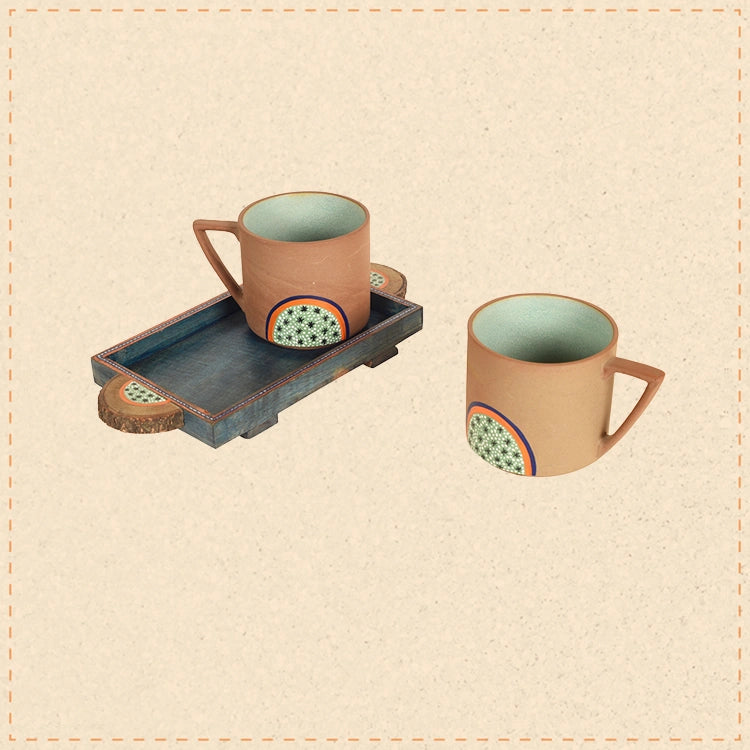 Desert Sand Breakfast Cups and Tray S03 (10.5x5x4.5)