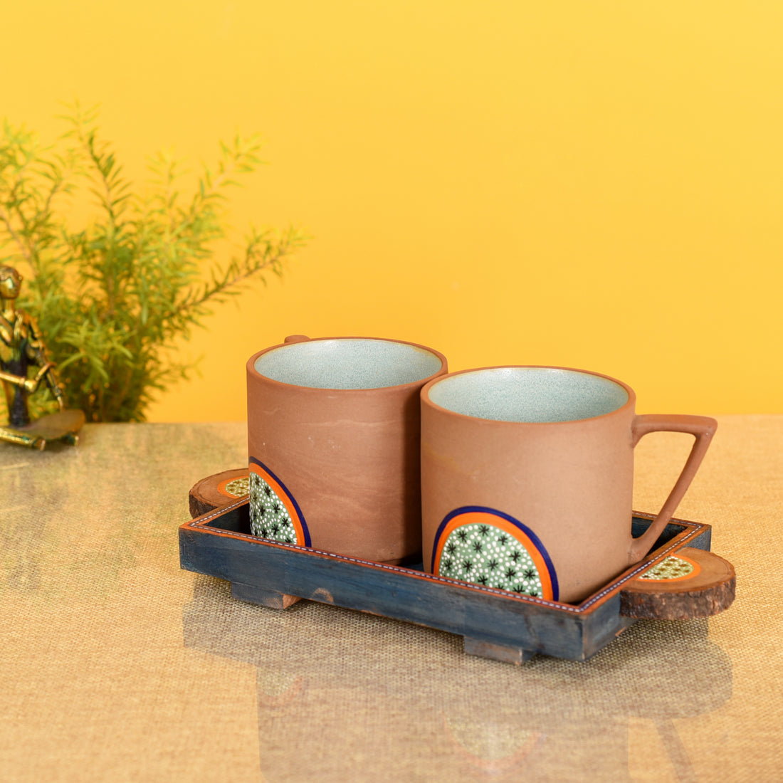 Desert Sand Breakfast Cups and Tray S03 (10.5x5x4.5)