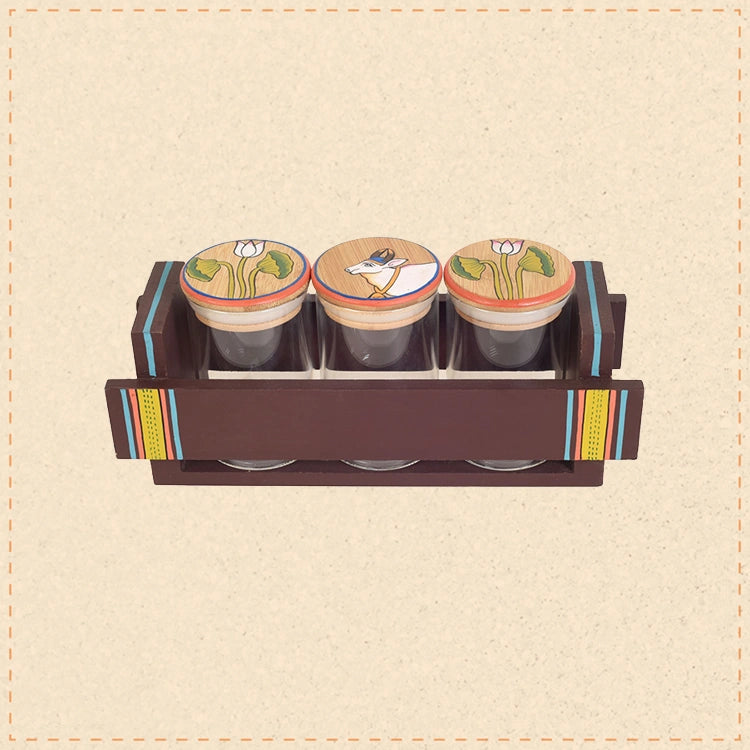 Pichhwai Storage Containers for Nuts and Seeds S03