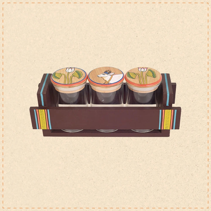Pichhwai Storage Containers for Nuts and Seeds S03