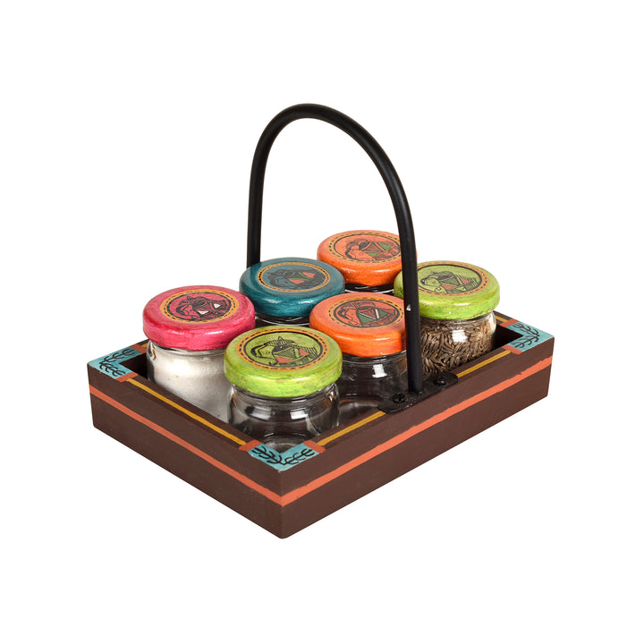 Colourful Condiment Containers So6 with Tray (6x4.5x5.5)