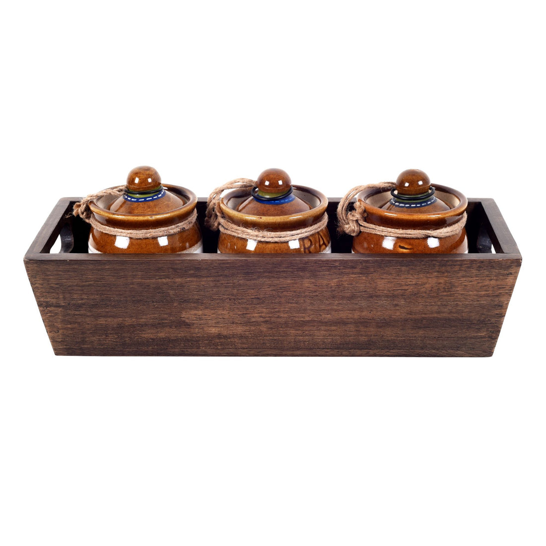 Achaar Tray with Three Barnies (11.5x4.6x4.5)