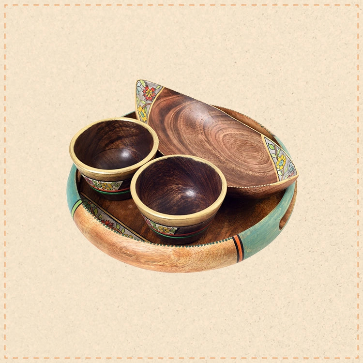 Timeless Wood Serving & Snacking Set