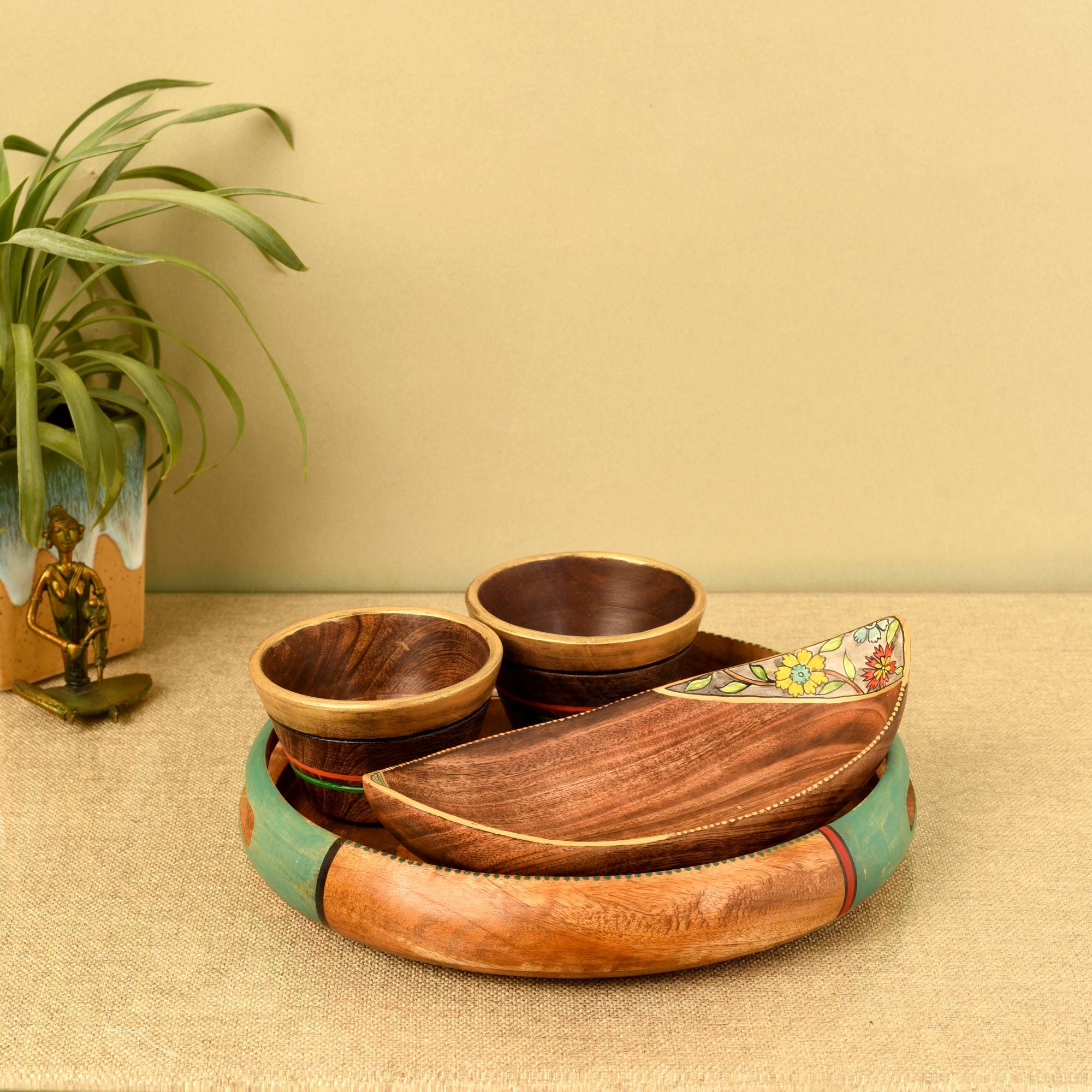 Timeless Wood Serving & Snacking Set