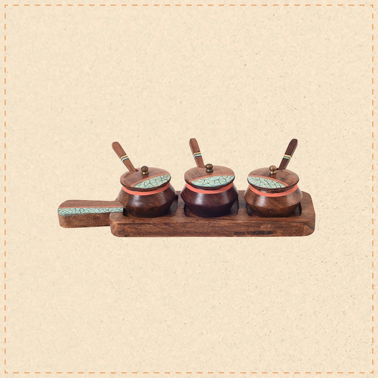 Rustic Charm Wooden Pickle Organizer