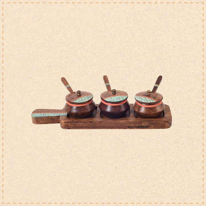 Rustic Charm Wooden Pickle Organizer