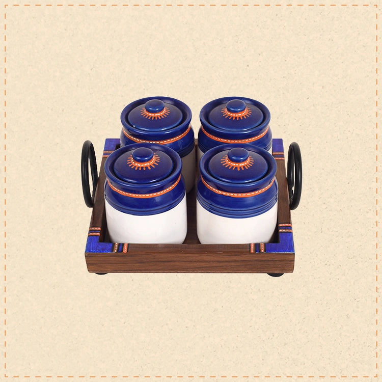 Terra Wood Pickle Jar S04 W/Tray