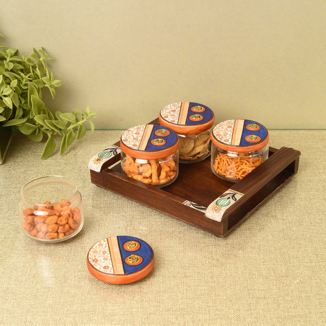 Artisan Munch Tray S04 Jars W/Tray