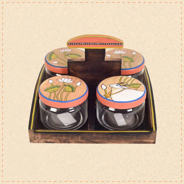 Pichhwai Leela Snacks Sotrage Jars S04
