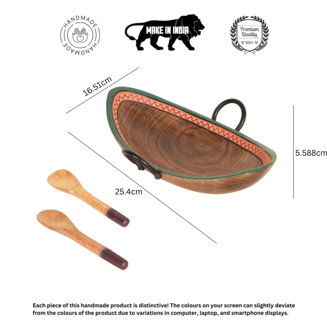 Leaf Of Nature' Serving Platter In Rosewood (10x6.5x2.2)