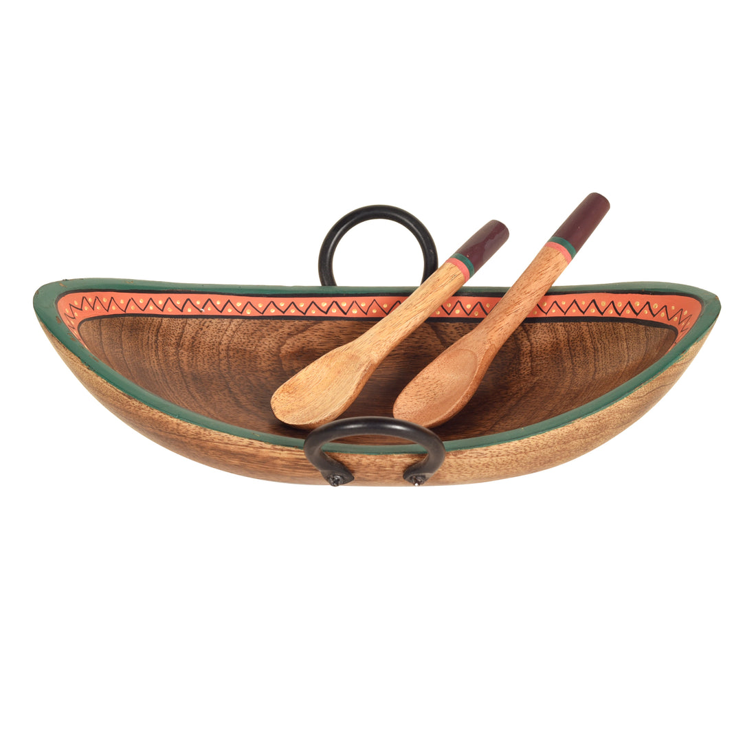 Leaf Of Nature' Serving Platter In Rosewood (10x6.5x2.2)