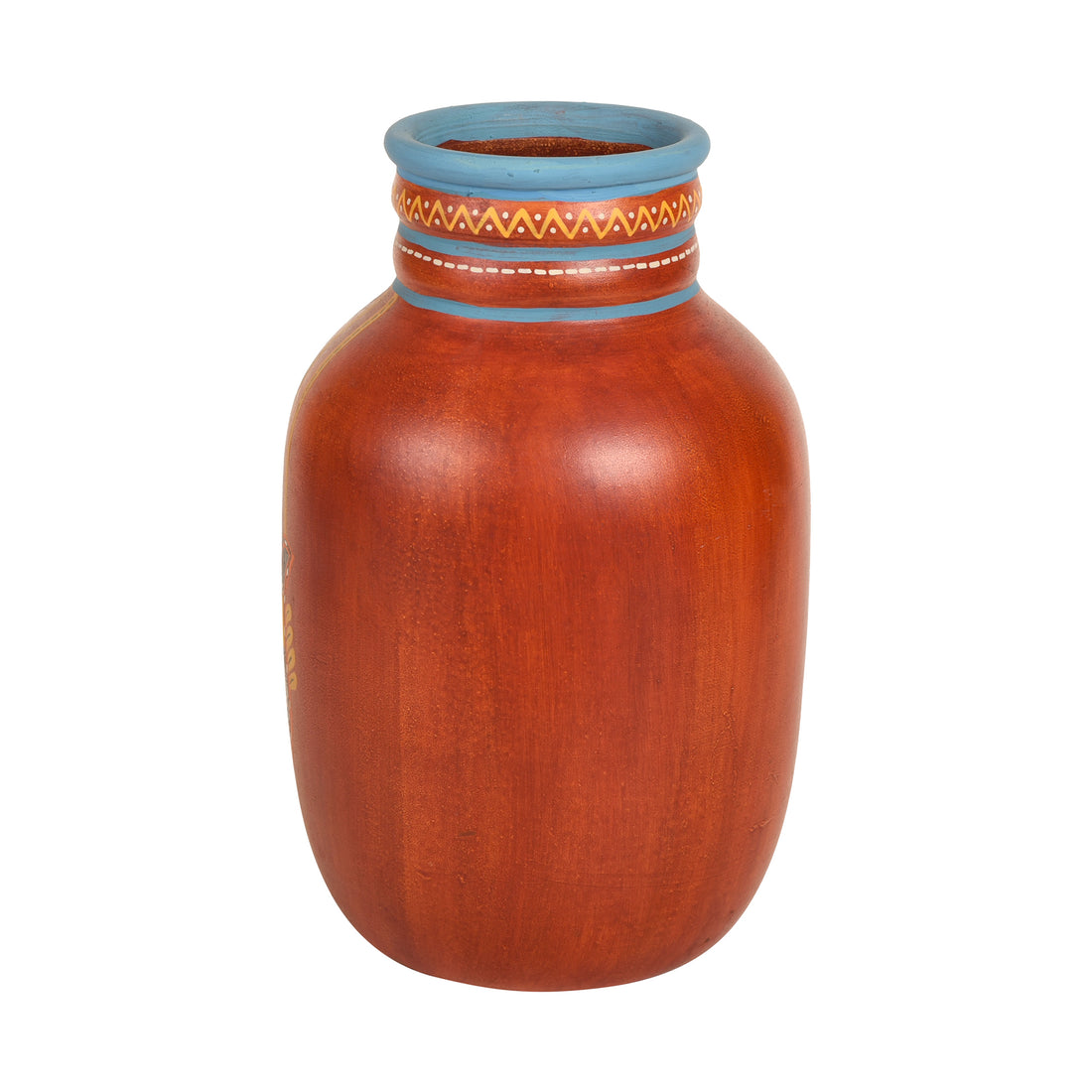 Happy Fish Rustic Red Vase (5x5x8)