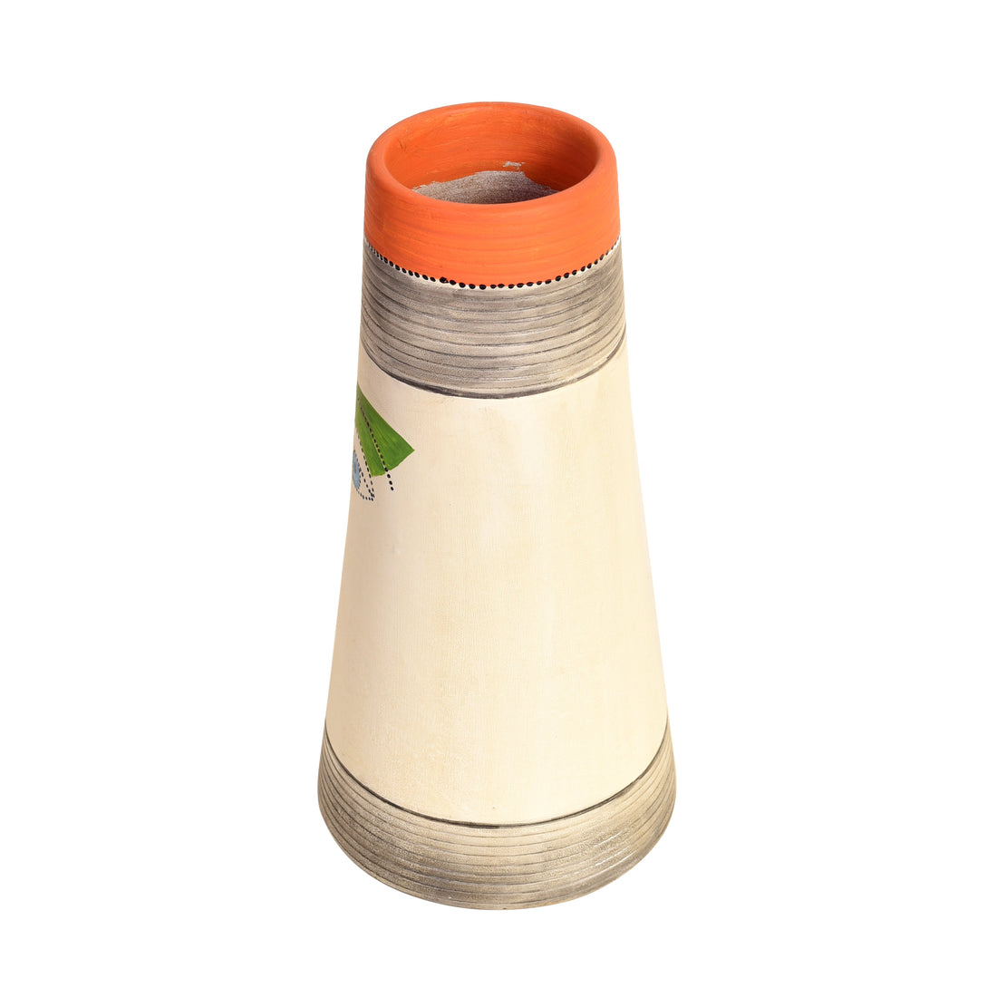 Minimalist Abstract Face Terracotta Pottery Vase for Elegant Spaces