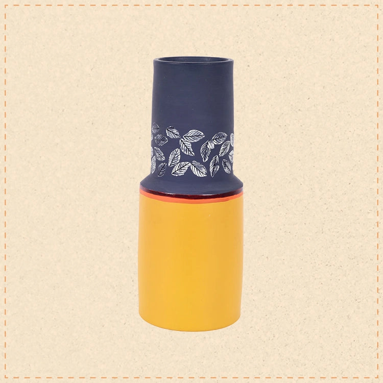 Bluebell Fields Terracotta Cylinder Vase (4x4x10)