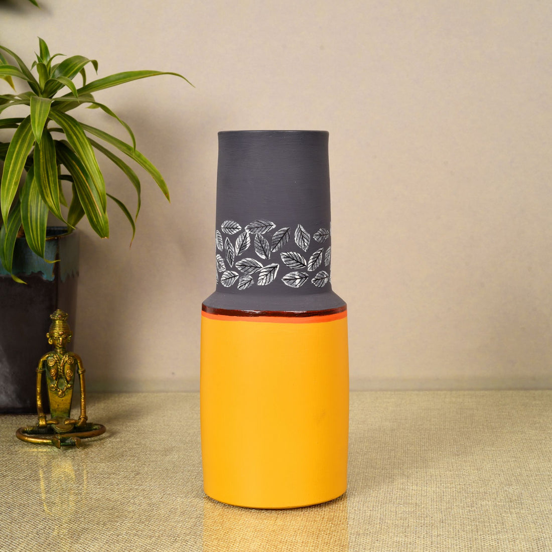 Bluebell Fields Terracotta Cylinder Vase (4x4x10)