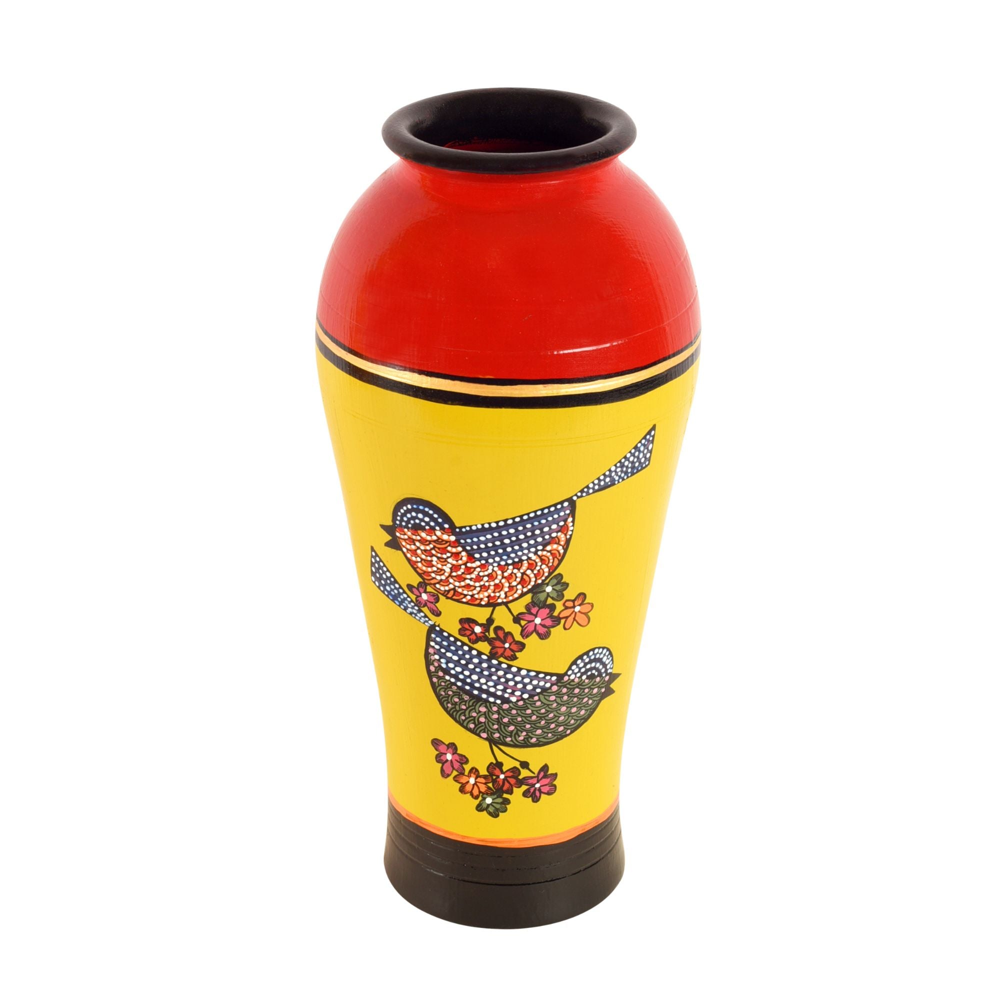 Song Birds Terracotta Vase Set of 2