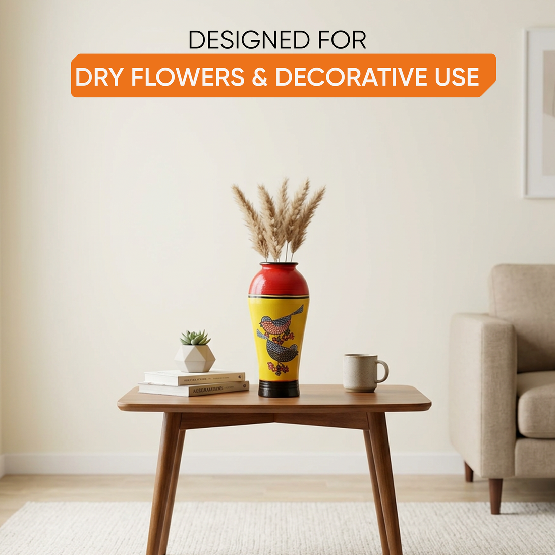 Song Birds Terracotta Vase Set of 2