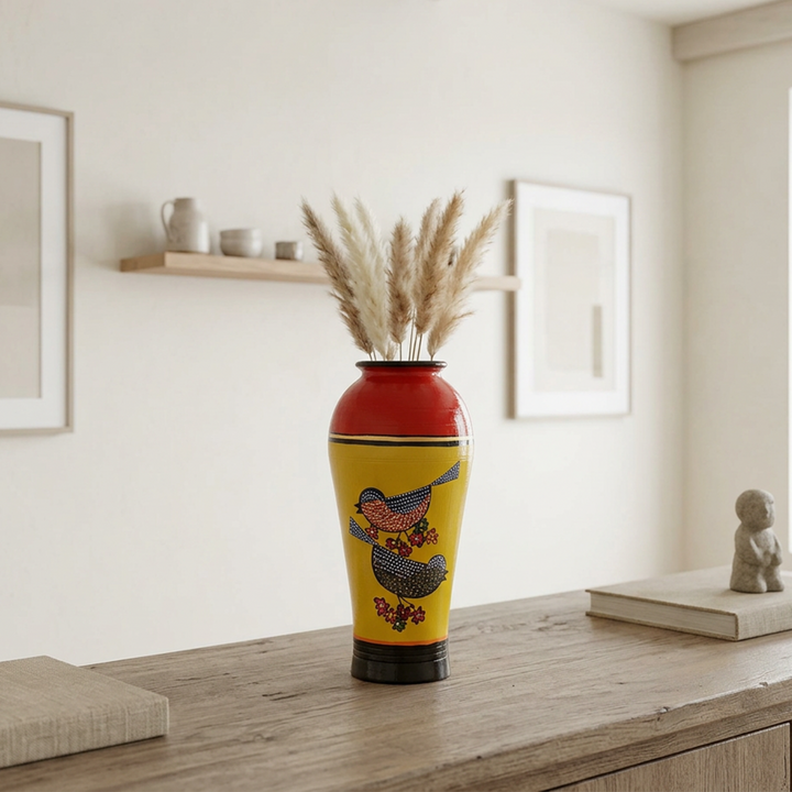 Song Birds Terracotta Vase Set of 2