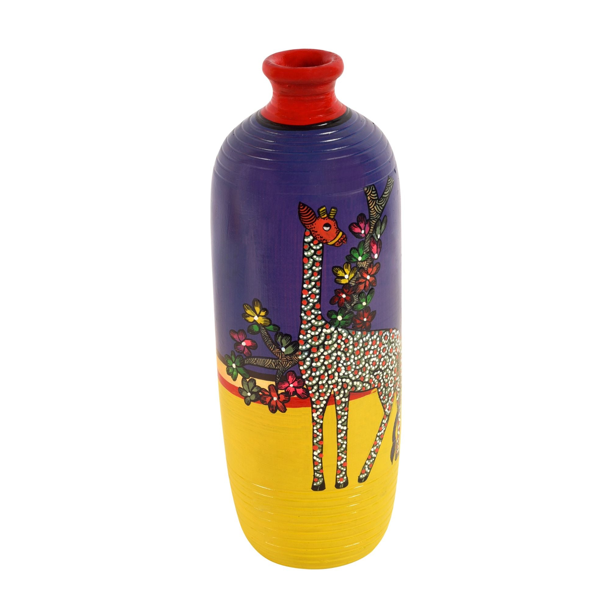 Giraffe Gallore Terracotta Vase