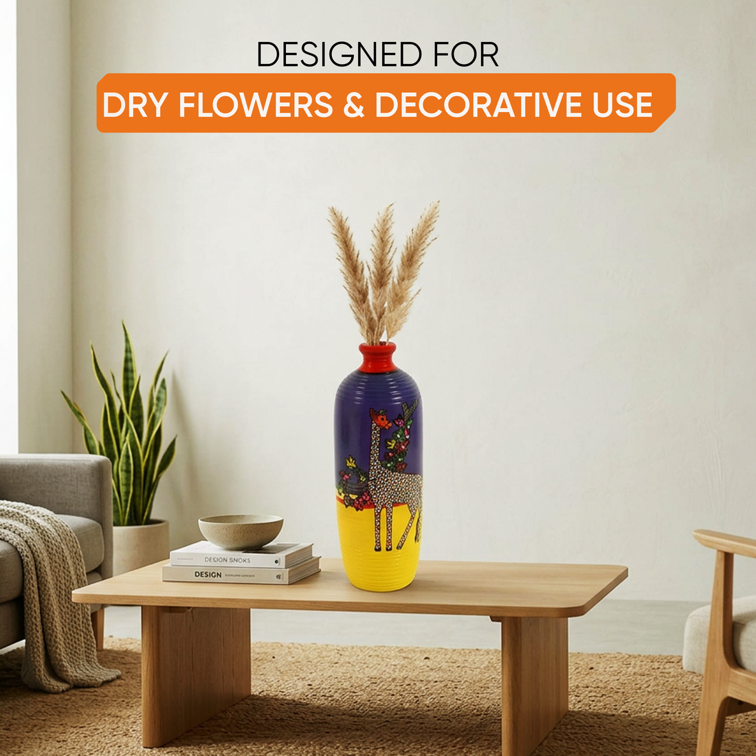 Giraffe Gallore Terracotta Vase