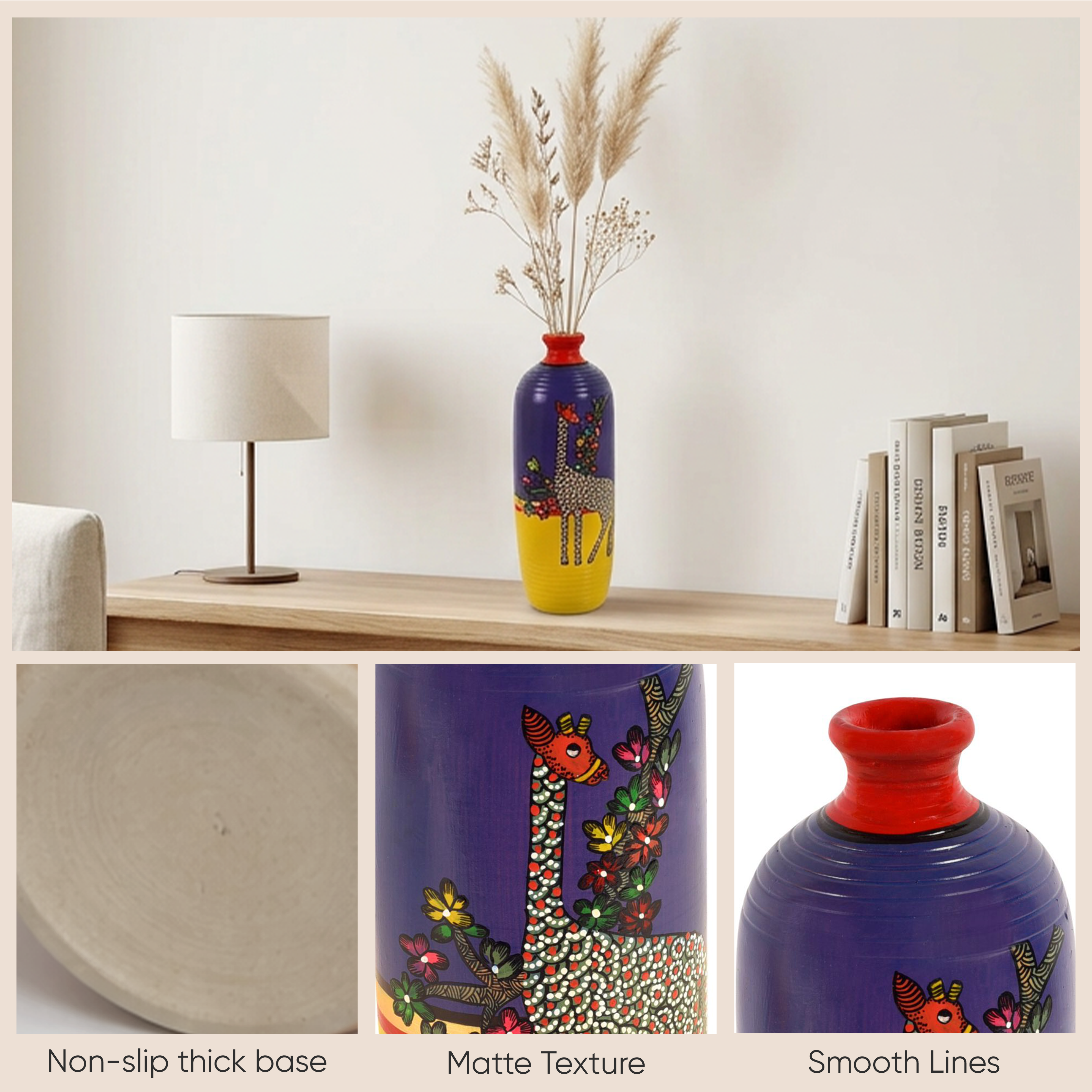 Giraffe Gallore Terracotta Vase