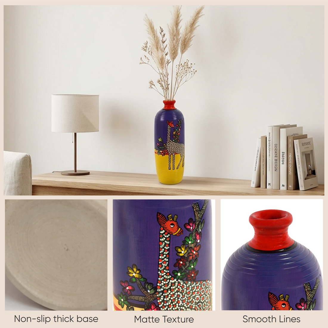 Giraffe Gallore Terracotta Vase