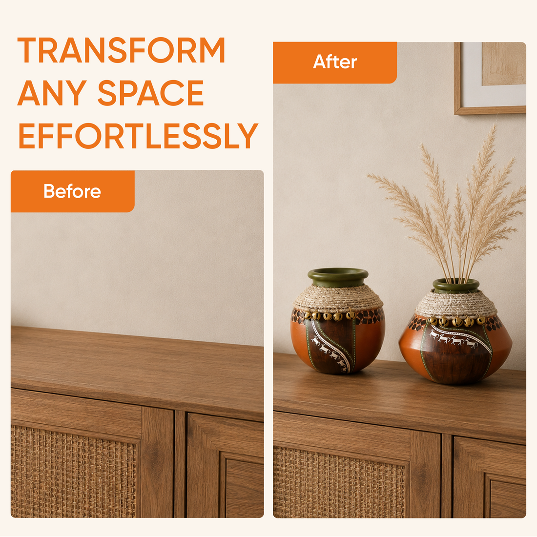 Coco-C Jute embellished Earthen Brown Pots - So2