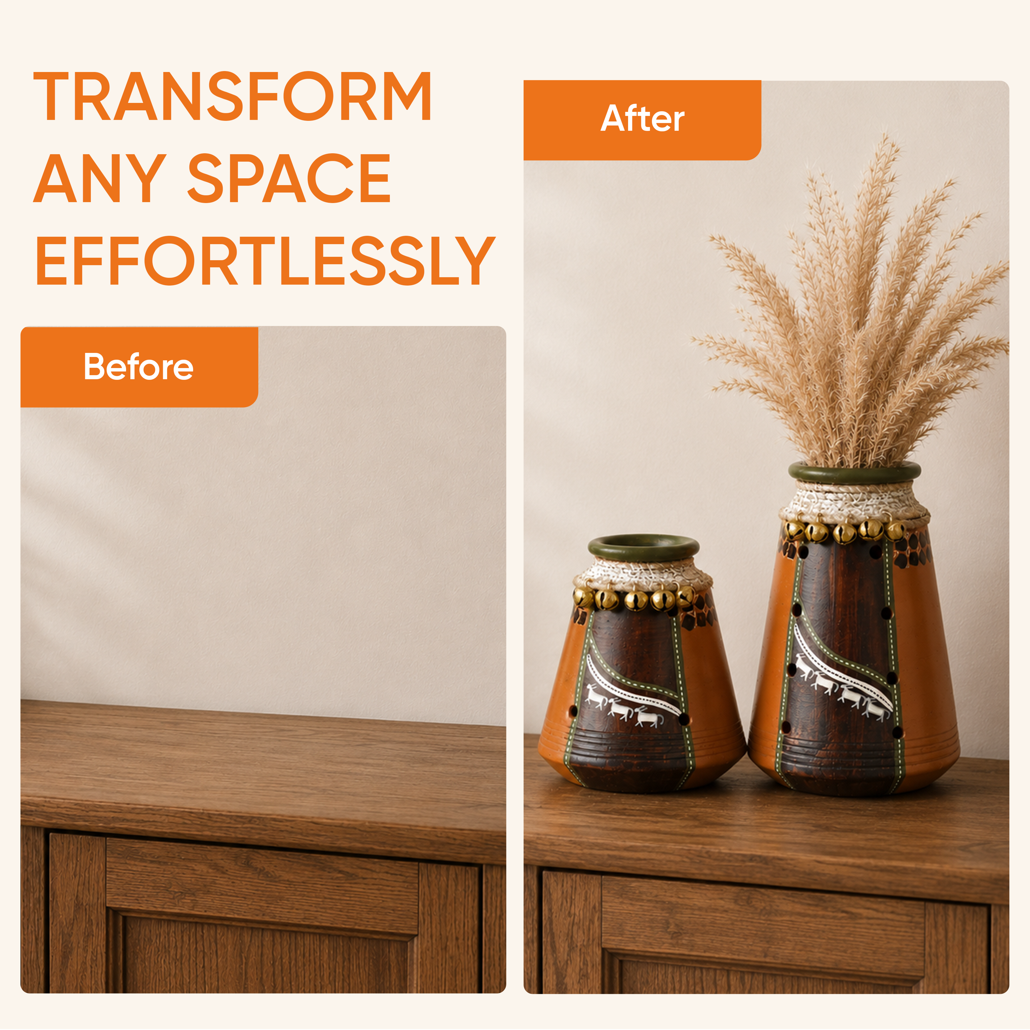 Coco-B Earthen Brown Jute embellished Pots - So2